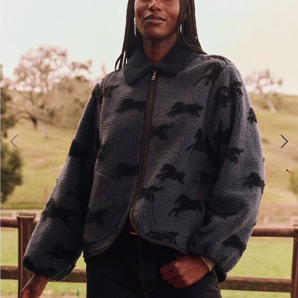 The Great. The Pasture Jacket in Blue Grass. Size 2.